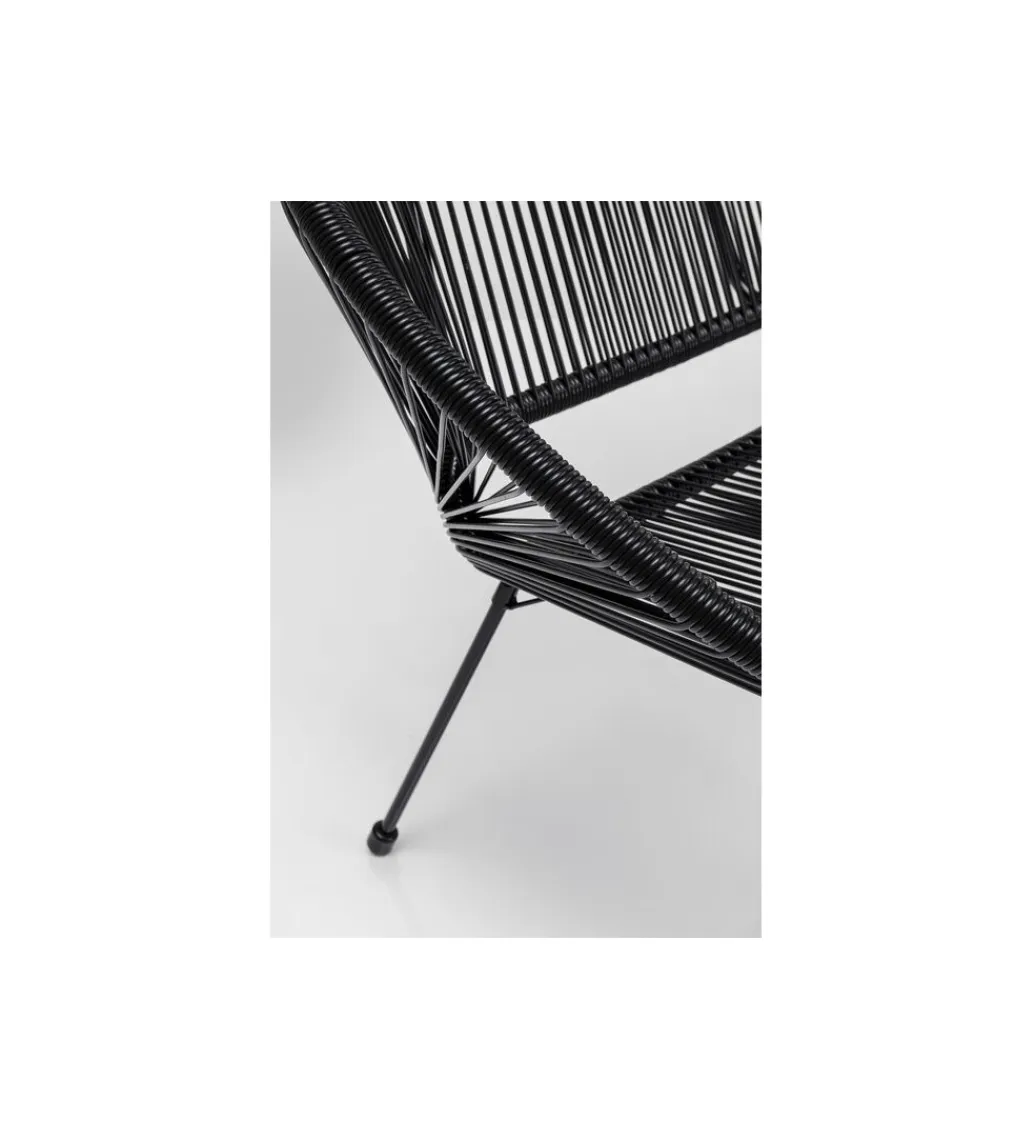 KARE Ławka ACAPULCO 121 cm mono czarna