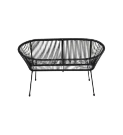 KARE Ławka ACAPULCO 121 cm mono czarna