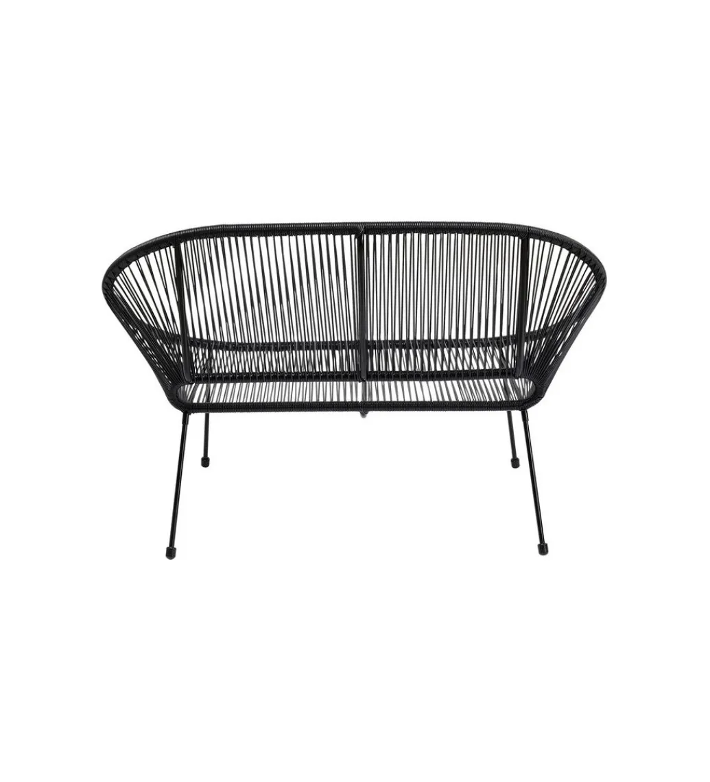 KARE Ławka ACAPULCO 121 cm mono czarna