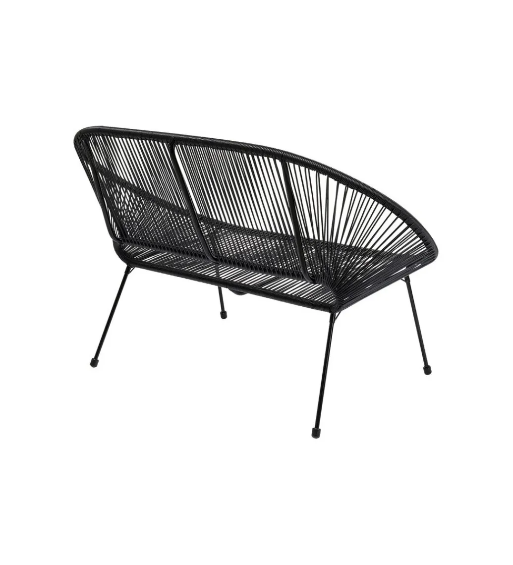 KARE Ławka ACAPULCO 121 cm mono czarna