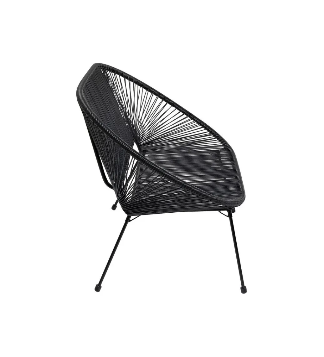 KARE Ławka ACAPULCO 121 cm mono czarna