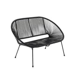 KARE Ławka ACAPULCO 121 cm mono czarna