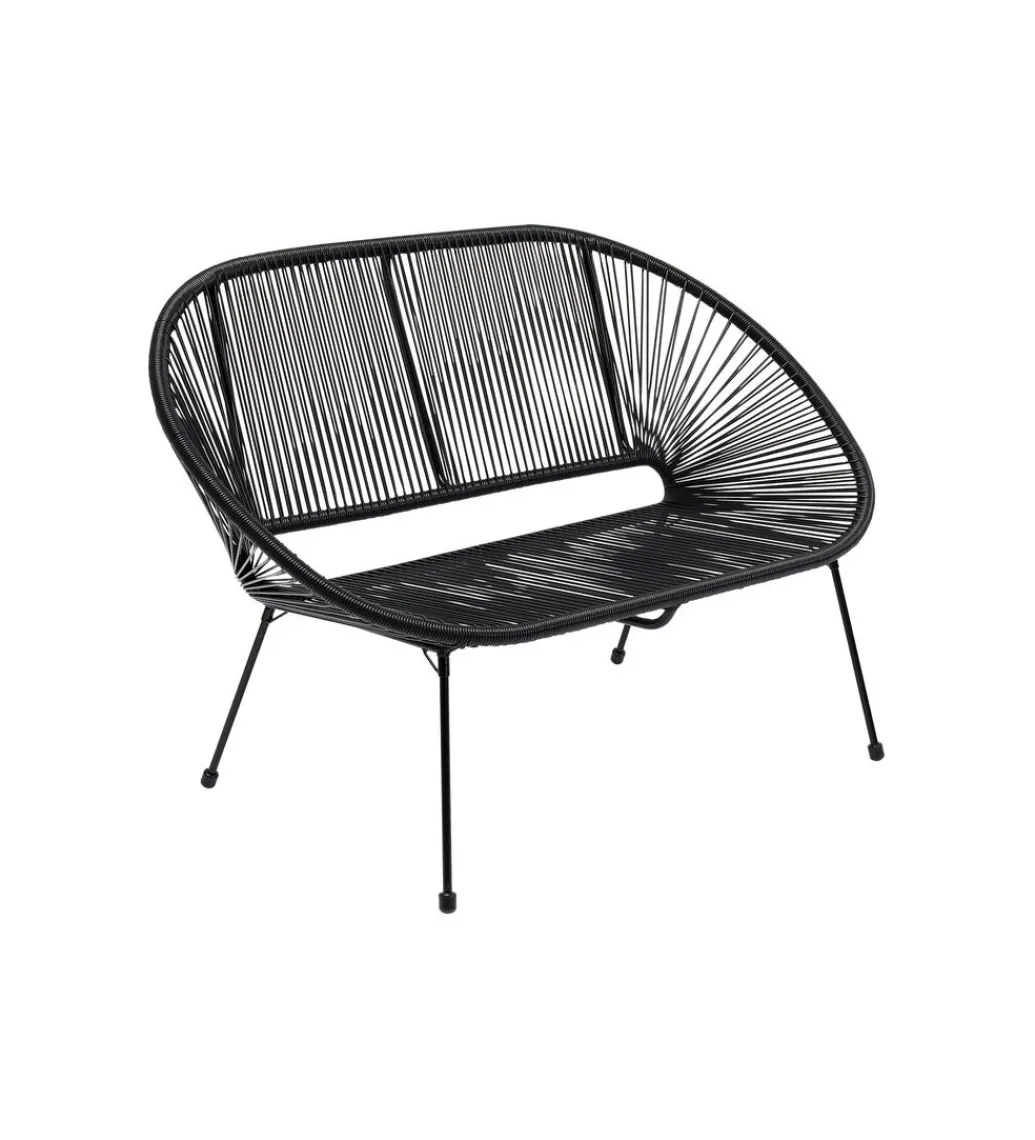 KARE Ławka ACAPULCO 121 cm mono czarna