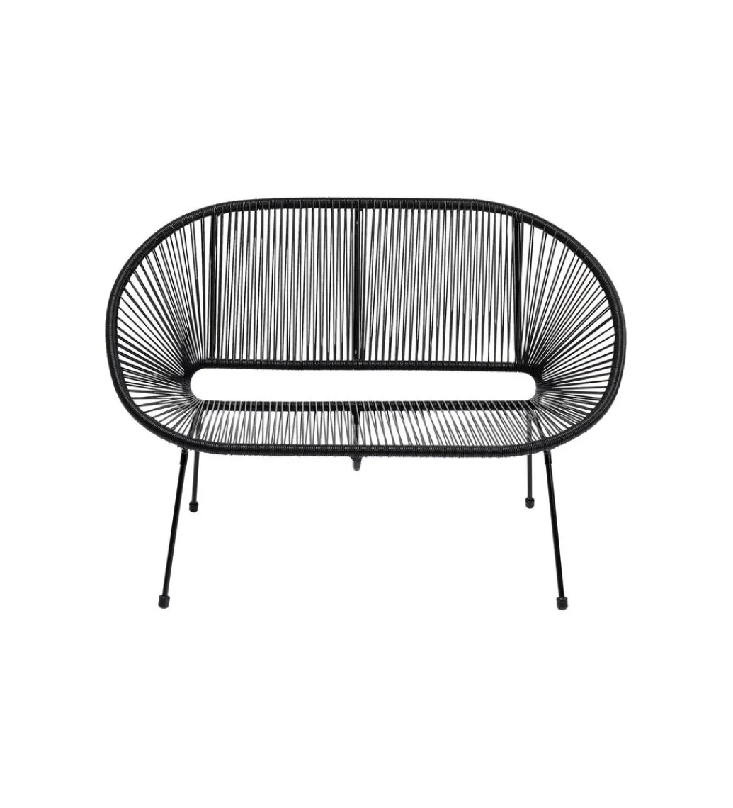 KARE Ławka ACAPULCO 121 cm mono czarna