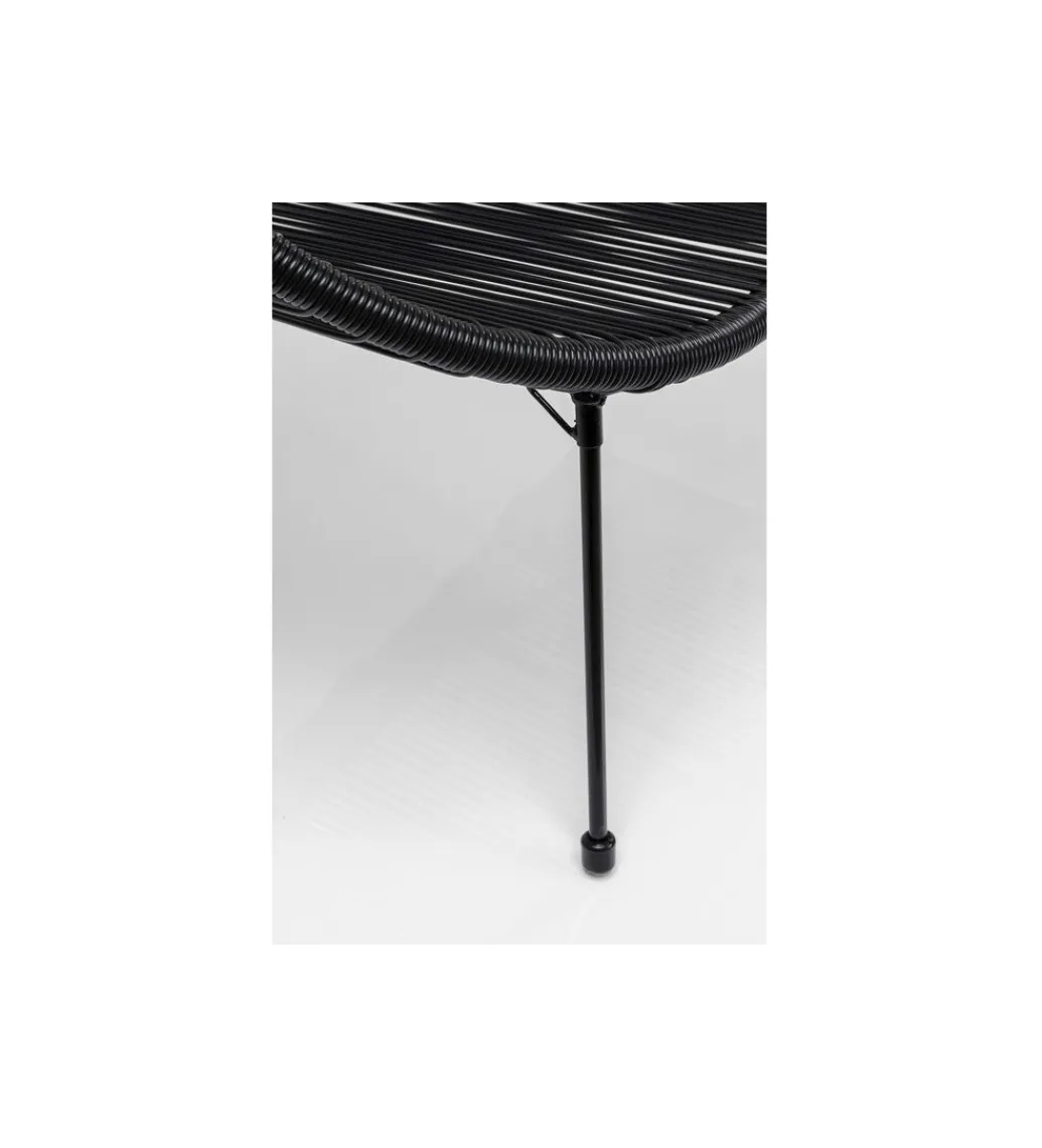 KARE Ławka ACAPULCO 121 cm mono czarna