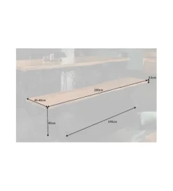 Invicta Interior Ławka ARKTYKA Mammut X 200 Cm drewno akacja honey