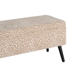 Zona-Design Ławka BAUL 100 cm beżowo kremowa panterka