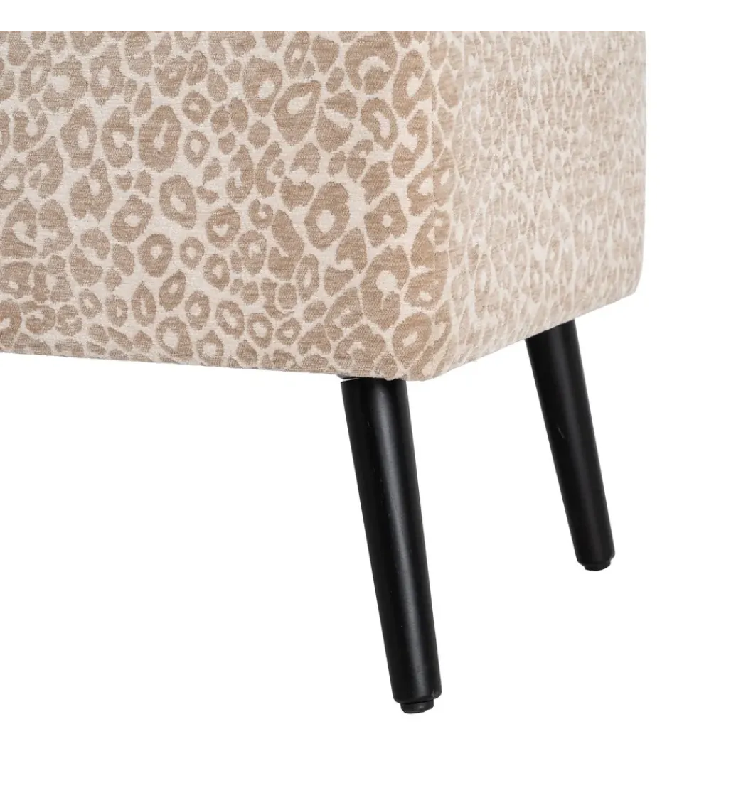 Zona-Design Ławka BAUL 100 cm beżowo kremowa panterka
