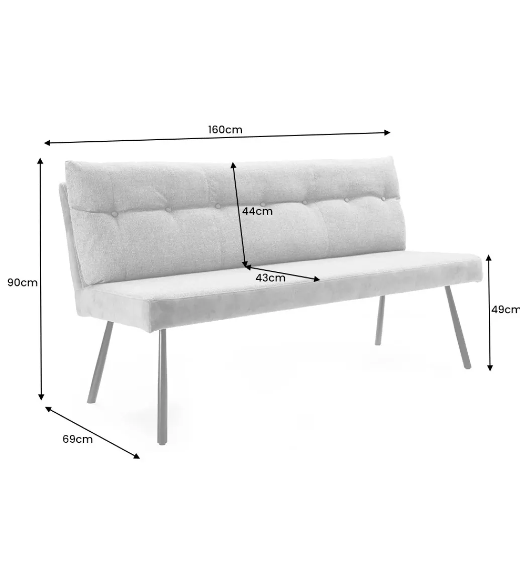 Invicta Interior Ławka BIG GEORGE 160 cm szary