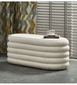 Halmar Ławka BLISS 105 cm bouclé kremowe z pojemnikiem