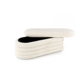 Halmar Ławka BLISS 105 cm bouclé kremowe z pojemnikiem