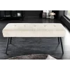 Invicta Interior Ławka BOUTIQUE 100 cm beżowy sztruks