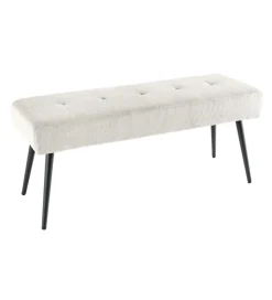 Invicta Interior Ławka BOUTIQUE 100 cm beżowy sztruks