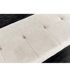 Invicta Interior Ławka BOUTIQUE 100 cm beżowy sztruks