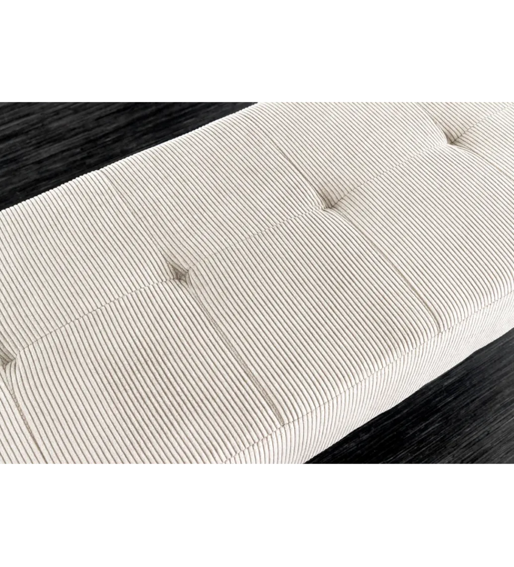 Invicta Interior Ławka BOUTIQUE 100 cm beżowy sztruks