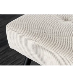 Invicta Interior Ławka BOUTIQUE 100 cm beżowy sztruks