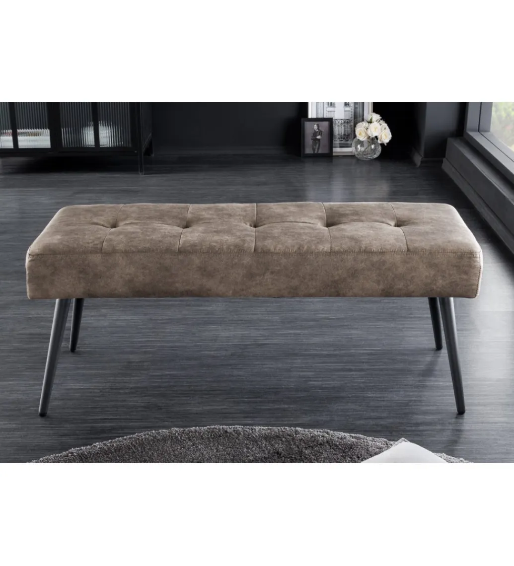 Invicta Interior - przedsprzedaż Ławka BOUTIQUE 100 cm kolor taupe