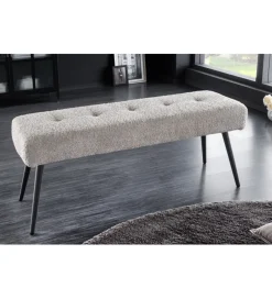 Invicta Interior Ławka BOUTIQUE 100 cm tkanina bouclé szampański greige