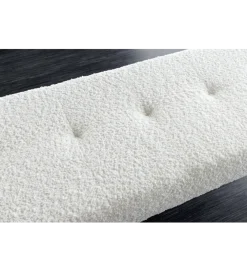 Invicta Interior Ławka BOUTIQUE 100 cm tkanina bouclé biała