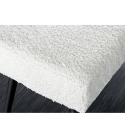 Invicta Interior Ławka BOUTIQUE 100 cm tkanina bouclé biała