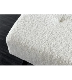 Invicta Interior Ławka BOUTIQUE 100 cm tkanina bouclé biała
