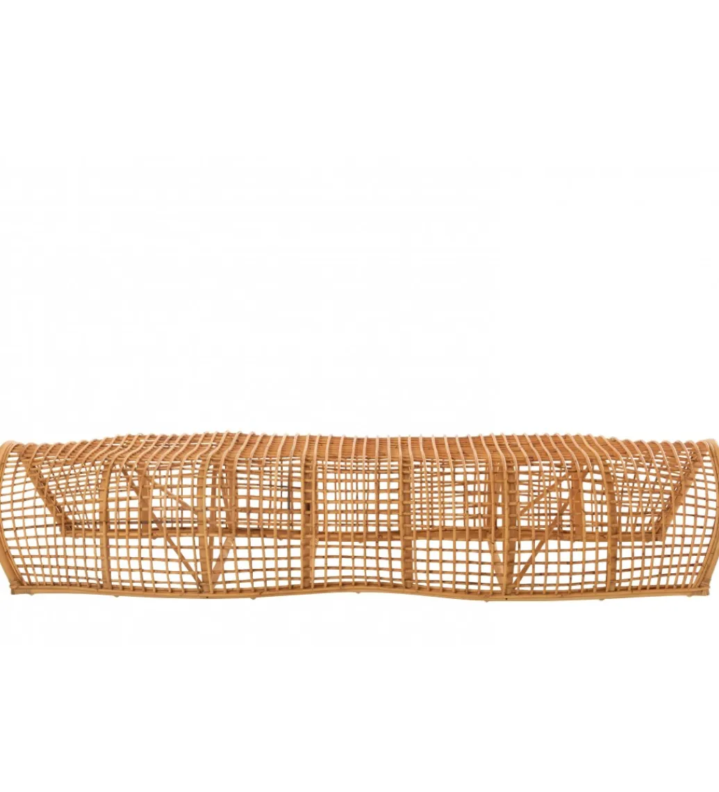 J-Line Ławka CRAWL rattanowa 200 cm naturalny