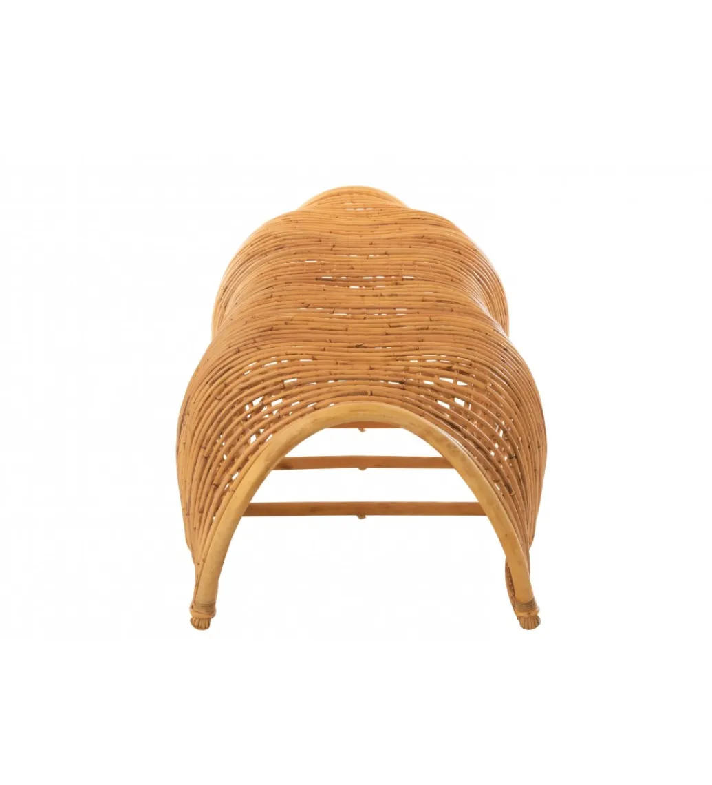 J-Line Ławka CRAWL rattanowa 200 cm naturalny