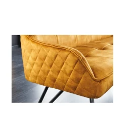 Invicta Interior Ławka Edmonton 156 cm ciemna musztarda