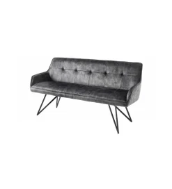 Invicta Interior Ławka Edmonton 156 cm ciemnoszara