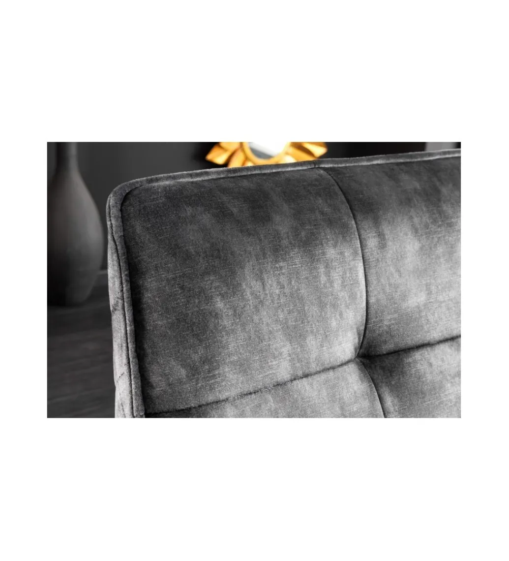 Invicta Interior Ławka Edmonton 156 cm ciemnoszara
