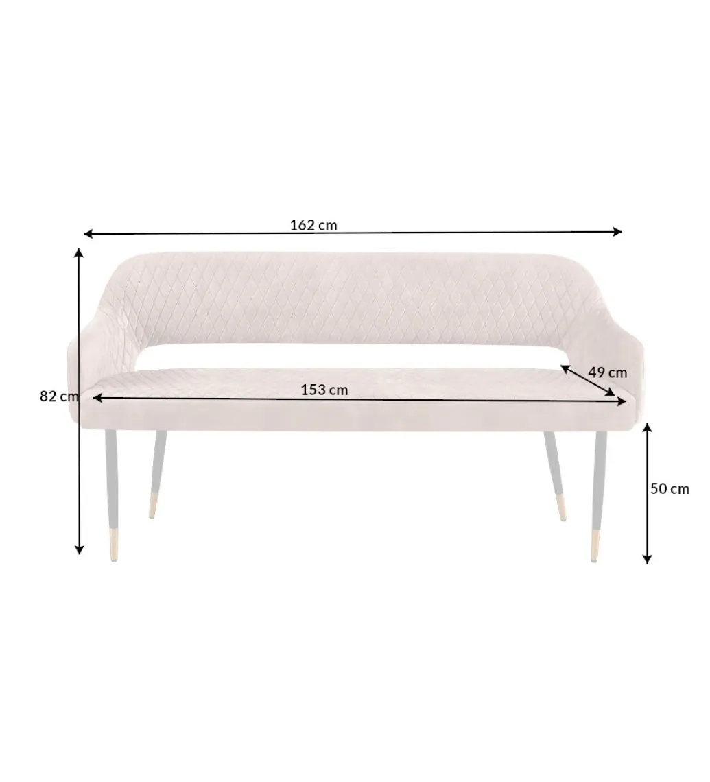 Invicta Interior Ławka ETIENNE Paris 162 cm greige