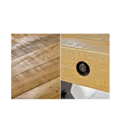 Invicta Interior Ławka FACTORY Thor 200 cm drewno sosna brąz