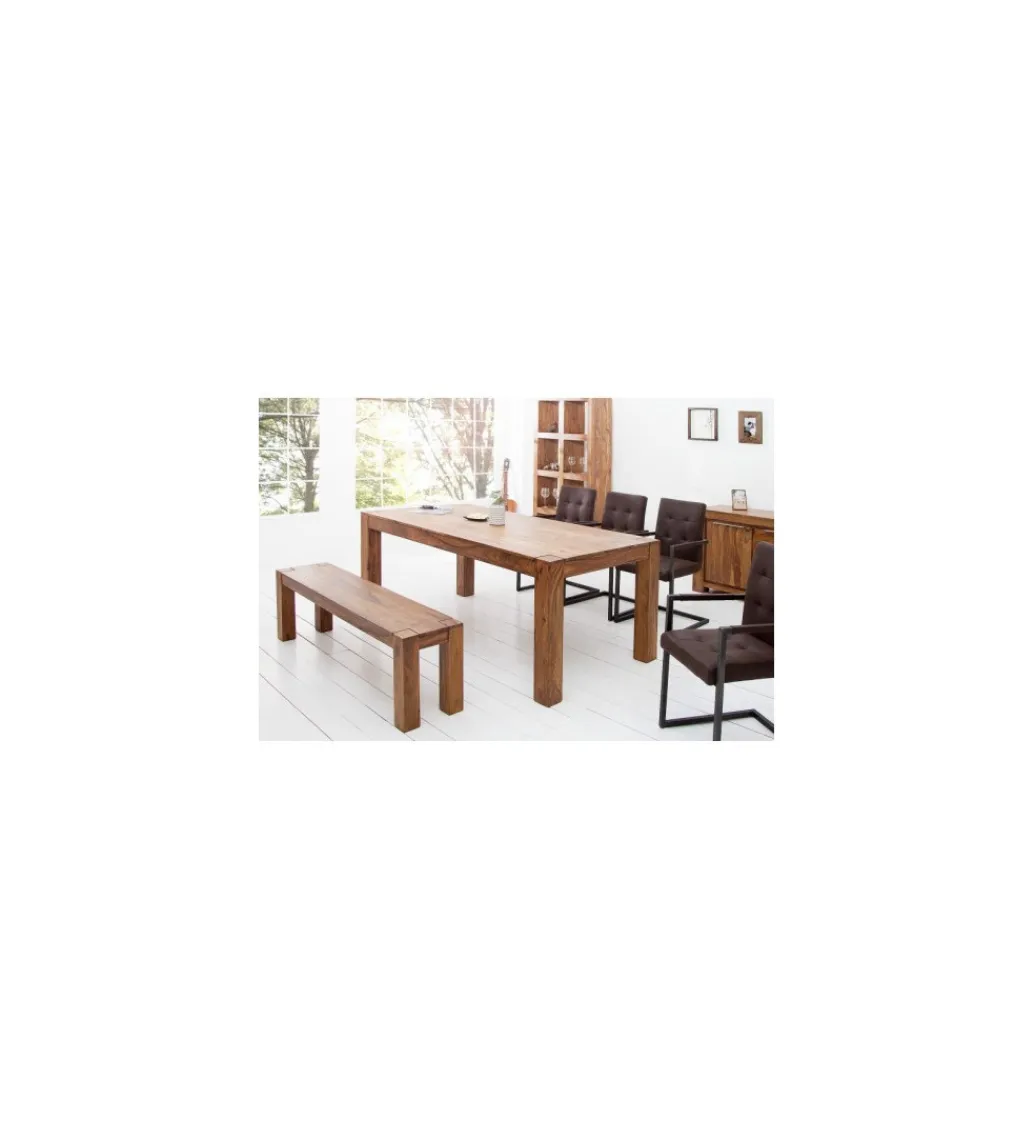 Invicta Interior - przedsprzedaż Ławka FINICE Makassar 140 Cm drewno Sheesham