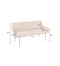 Invicta Interior Ławka HAVIER Turin 160 cm brązowa