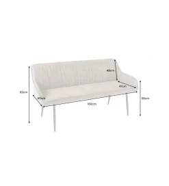 Invicta Interior Ławka HAVIER Turin 160 cm taupe