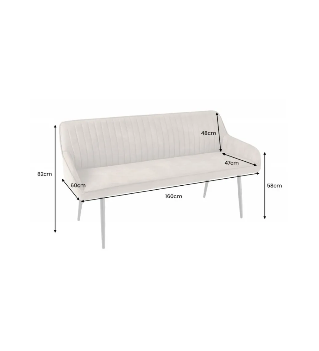 Invicta Interior Ławka HAVIER Turin 160 cm taupe