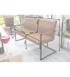 Invicta Interior Ławka Imperial 160cm antyczny brąz