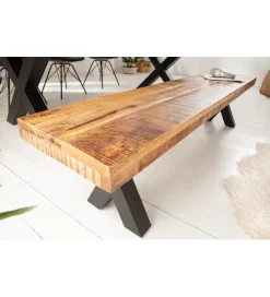 Invicta Interior Ławka Iron Craft X 160 cm drewno Mango