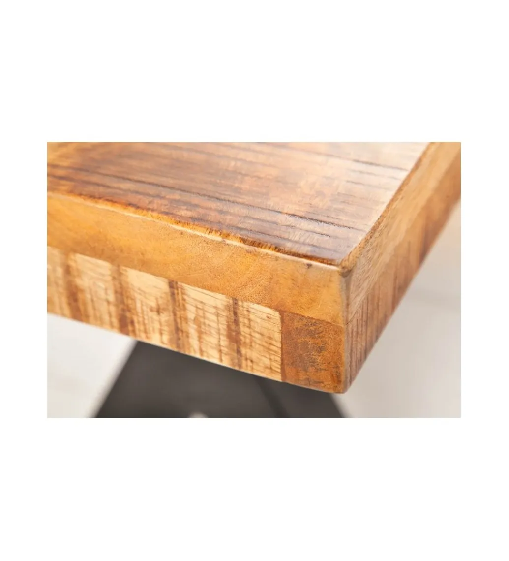 Invicta Interior Ławka Iron Craft X 160 cm drewno Mango