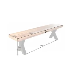 Invicta Interior Ławka Iron Craft X 160 cm drewno Mango