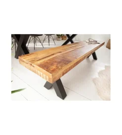 Invicta Interior Ławka Iron Craft X 200 cm Mango