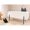 Invicta Interior Ławka LOFT z szafką 100 cm bouclé biała