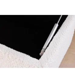 Invicta Interior Ławka LOFT z szafką 100 cm bouclé biała