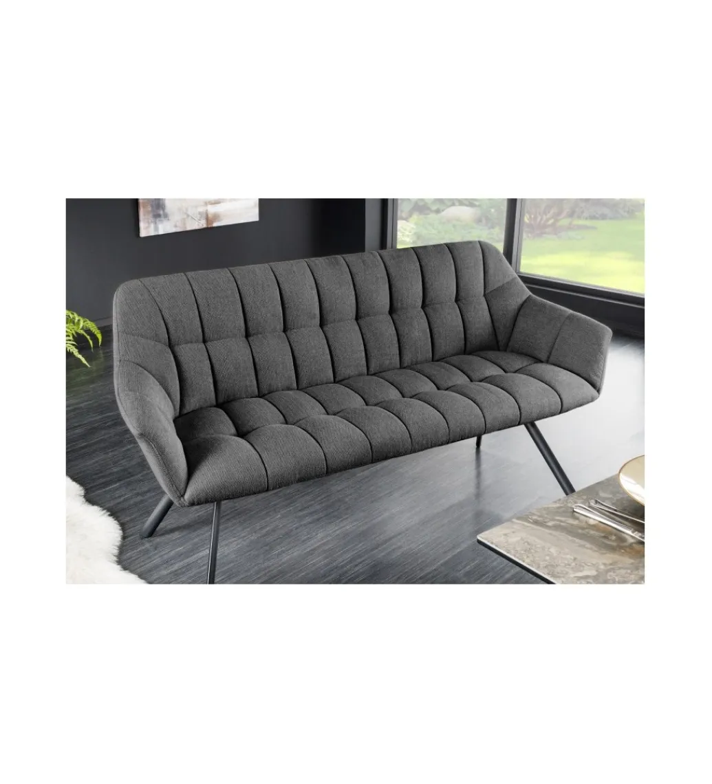 Invicta Interior Ławka LUISA 165 cm antracytowa