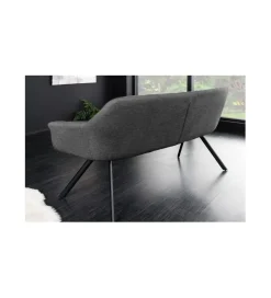 Invicta Interior Ławka LUISA 165 cm antracytowa
