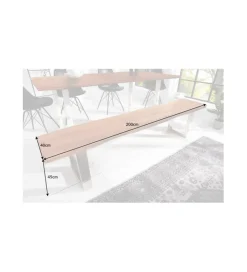 Invicta Interior Ławka Mammut 200 cm akacja w kolorze miodu