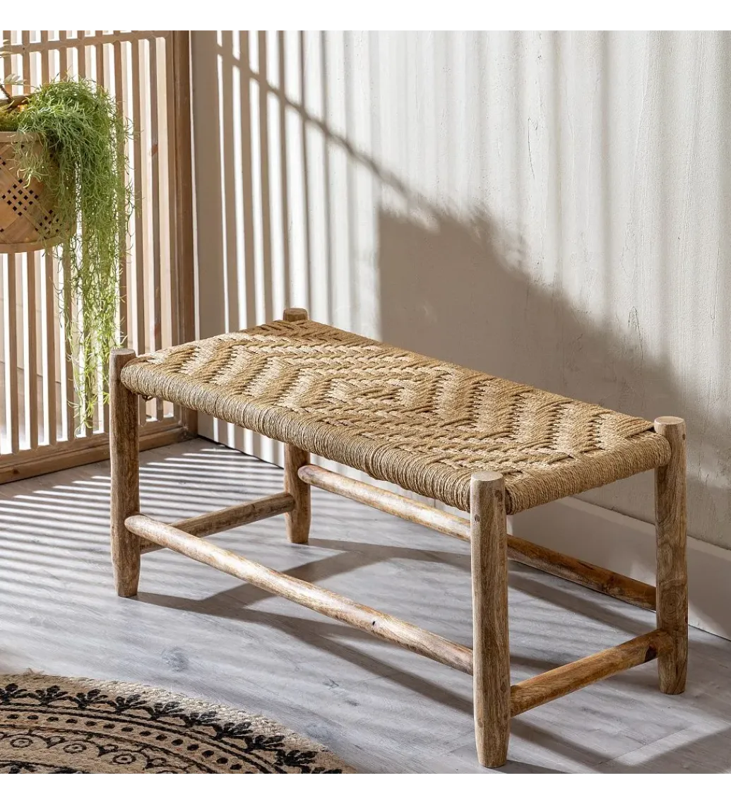 Zona-Design Ławka NEBERNLI 92 cm drewno mango naturalna