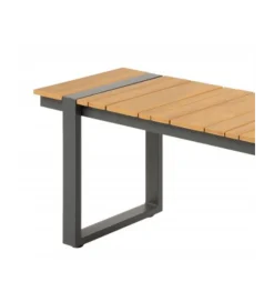 Invicta Interior - przedsprzedaż Ławka ogrodowa TORTUGA 123 cm w optyce drewna