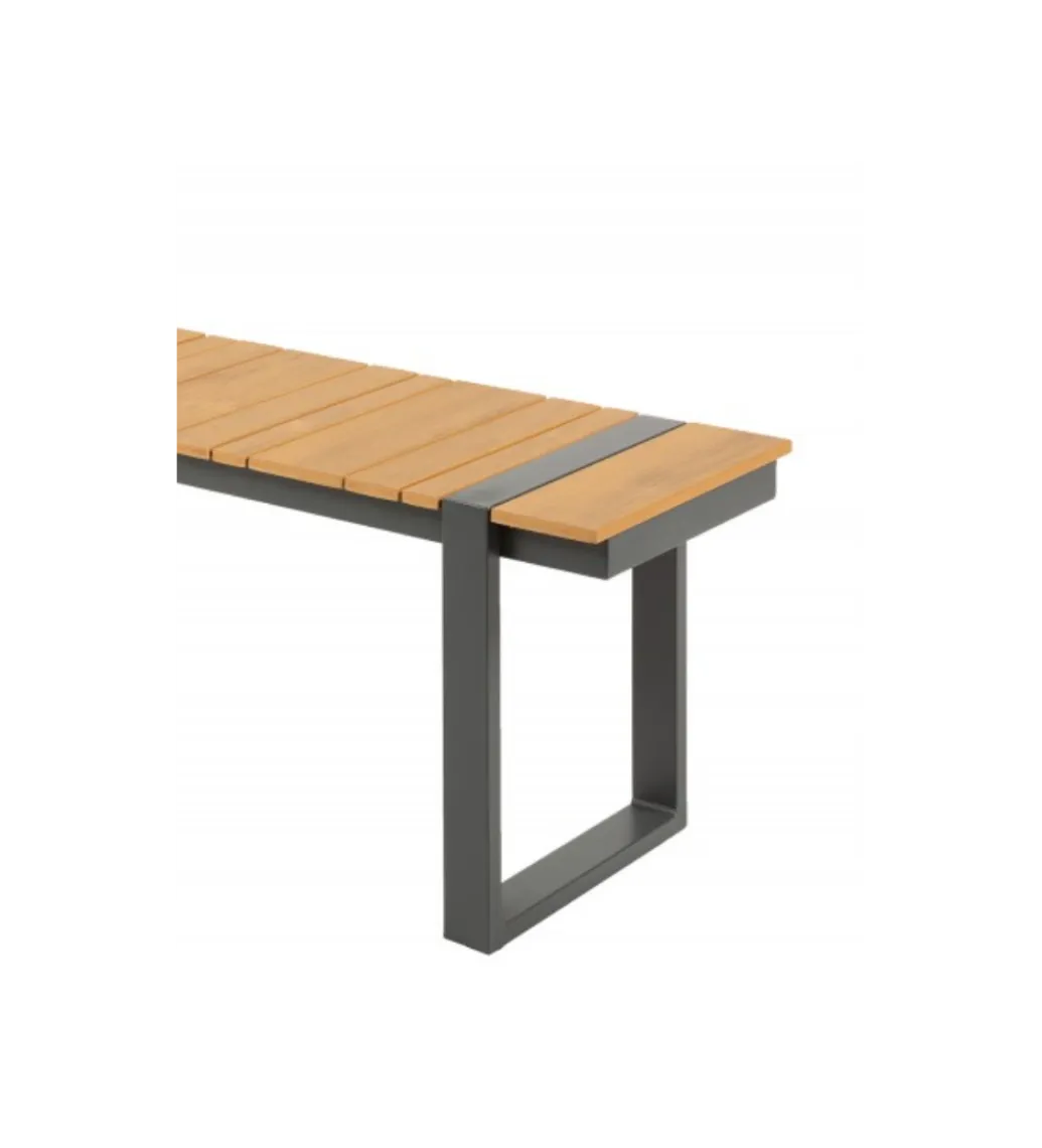 Invicta Interior - przedsprzedaż Ławka ogrodowa TORTUGA 123 cm w optyce drewna