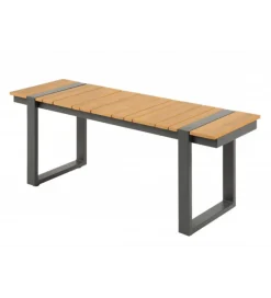 Invicta Interior - przedsprzedaż Ławka ogrodowa TORTUGA 123 cm w optyce drewna